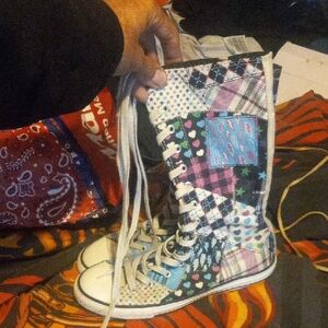 Juniors 5 Converse All Star Tall Zip Up Sneakers